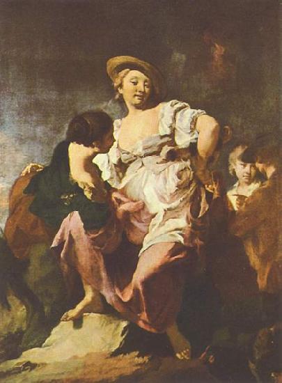 Giovanni Battista Piazzetta Die Wahrsagerin oil painting image